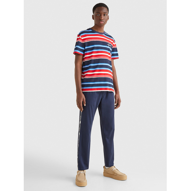 CAMISETA A RAYAS CON LOGO FIRMA HOMBRE TOMMY JEANS
