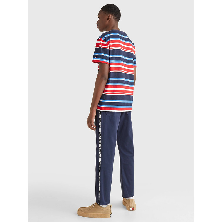 CAMISETA A RAYAS CON LOGO FIRMA HOMBRE TOMMY JEANS