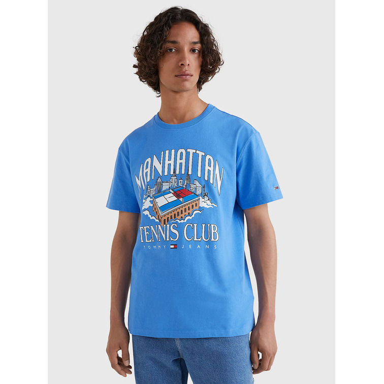 CAMISETA ESTAMPADA DE ALGODÓN ORGÁNICO HOMBRE TOMMY JEANS