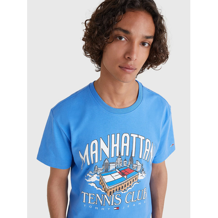 CAMISETA ESTAMPADA DE ALGODÓN ORGÁNICO HOMBRE TOMMY JEANS