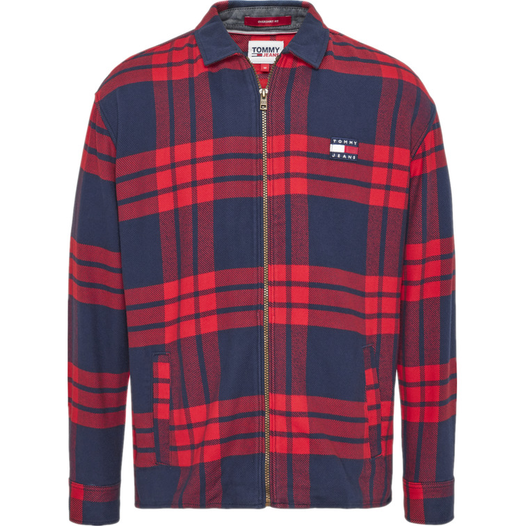 SOBRECAMISA DE CUADROS CON CREMALLERA HOMBRE TOMMY JEANS