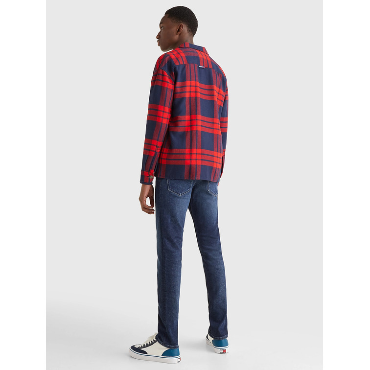 SOBRECAMISA DE CUADROS CON CREMALLERA HOMBRE TOMMY JEANS