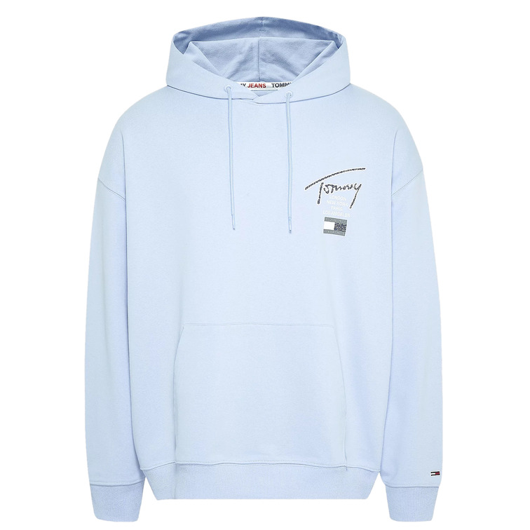 SUDADERA AMPLIA CON CAPUCHA Y LOGO FIRMA HOMBRE TOMMY JEANS