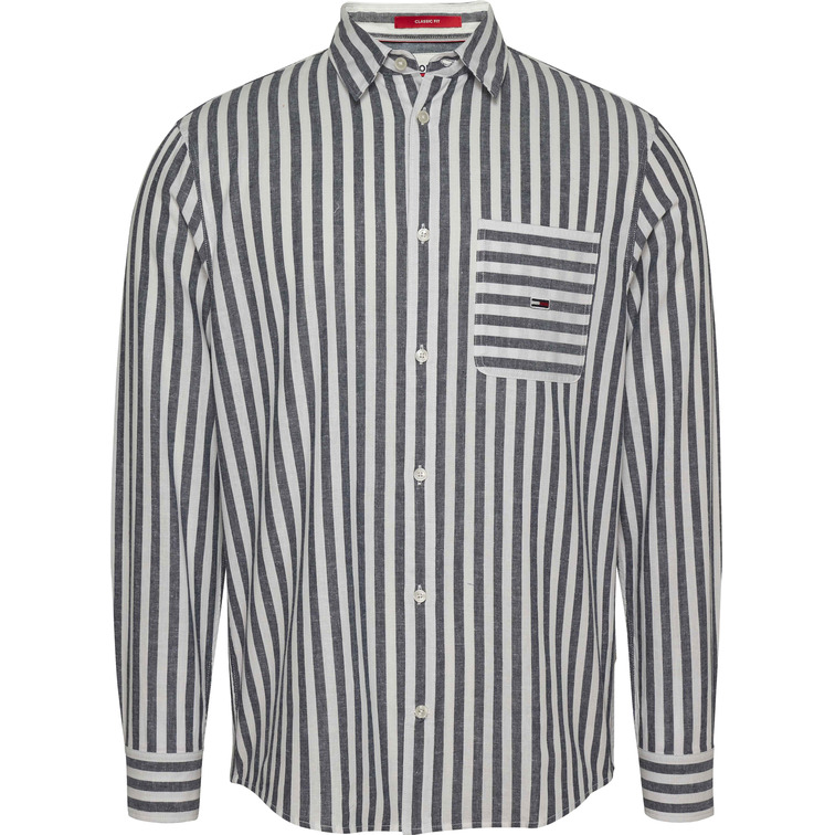 CAMISA A RAYAS EN MEZCLA DE LINO HOMBRE TOMMY JEANS