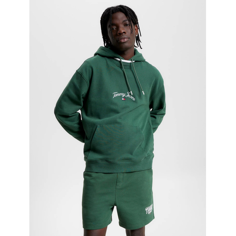 SUDADERA AMPLIA CON CAPUCHA Y LOGO BORDADO HOMBRE TOMMY JEANS