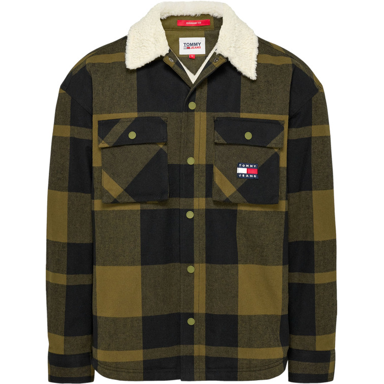 SOBRECAMISA DE CUADROS CON FORRO DE PELUCHE HOMBRE TOMMY JEANS