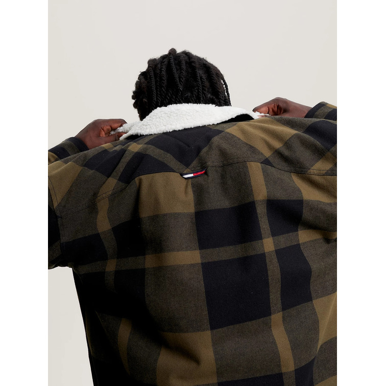 SOBRECAMISA DE CUADROS CON FORRO DE PELUCHE HOMBRE TOMMY JEANS