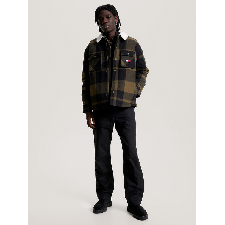 SOBRECAMISA DE CUADROS CON FORRO DE PELUCHE HOMBRE TOMMY JEANS