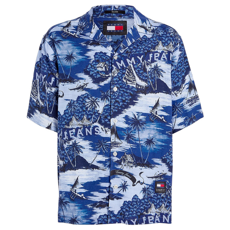 CAMISA HAWAIANA CON CUELLO CUBANO HOMBRE TOMMY JEANS