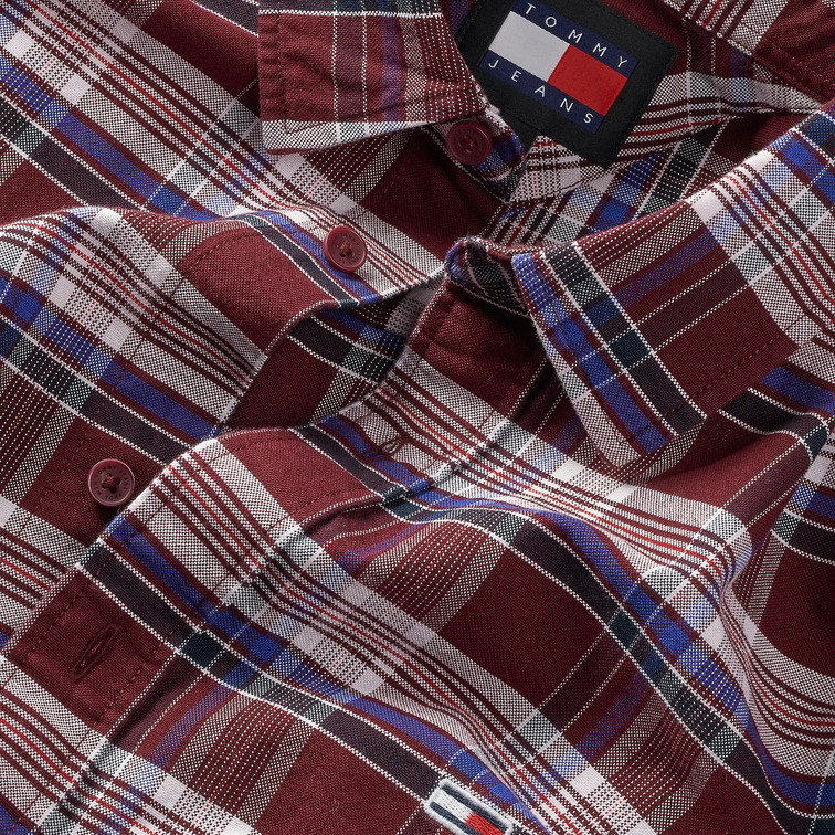 CAMISA OXFORD HOMBRE TOMMY JEANS DE CUADROS FIT REGULAR