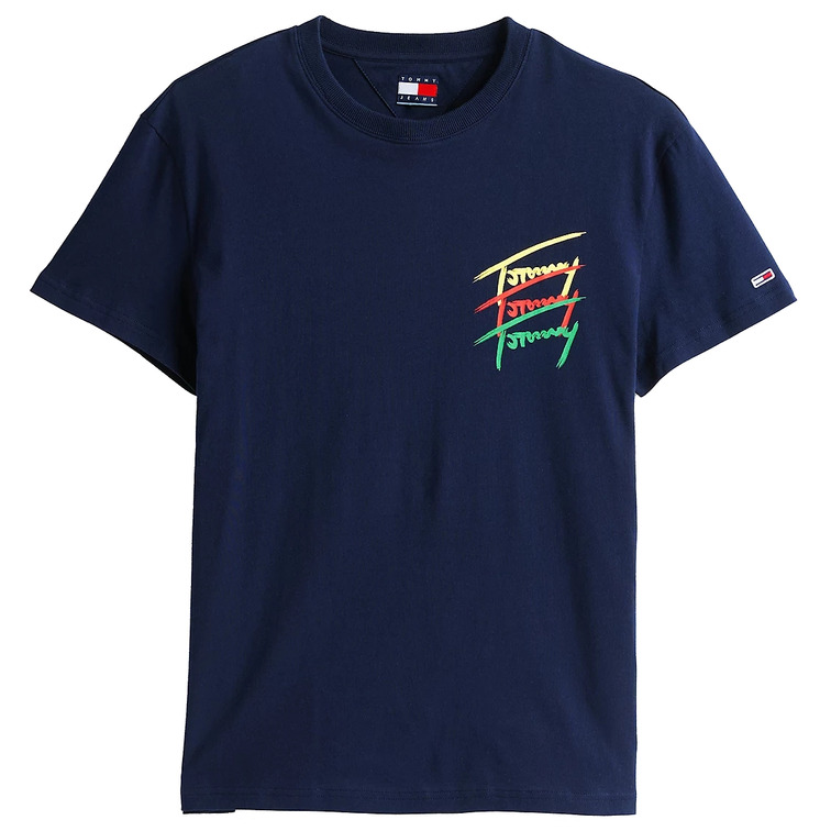 CAMISETA HOMBRE TOMMY JEANS LOGO FIRMA FIT REGULAR
