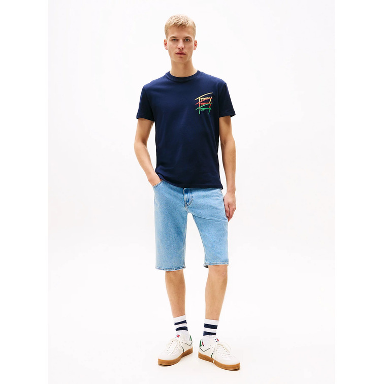 CAMISETA HOMBRE TOMMY JEANS LOGO FIRMA FIT REGULAR