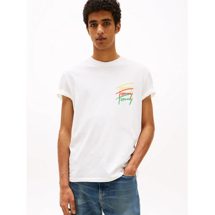 CAMISETA HOMBRE TOMMY JEANS LOGO FIRMA FIT REGULAR