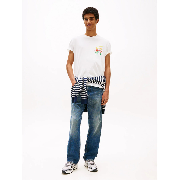 CAMISETA HOMBRE TOMMY JEANS LOGO FIRMA FIT REGULAR