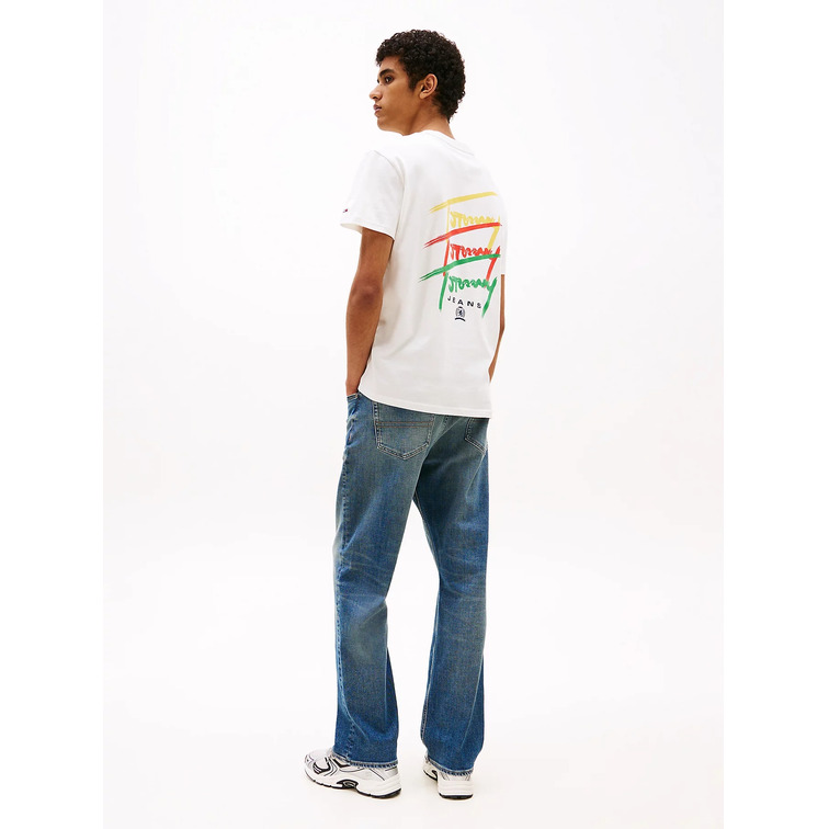 CAMISETA HOMBRE TOMMY JEANS LOGO FIRMA FIT REGULAR