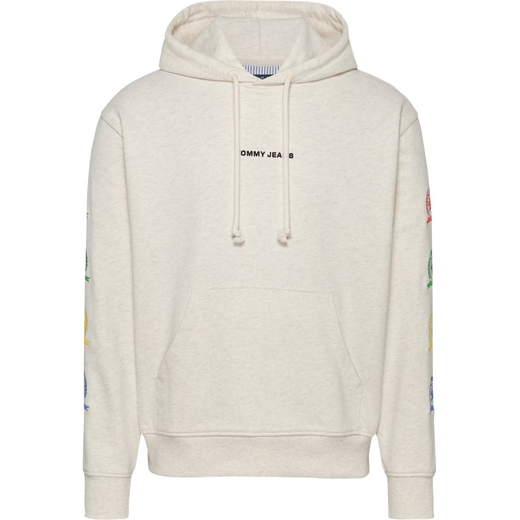 SUDADERA CON CAPUCHA HOMBRE TOMMY JEANS ESCUDO EN MANGAS FIT HOLGADO