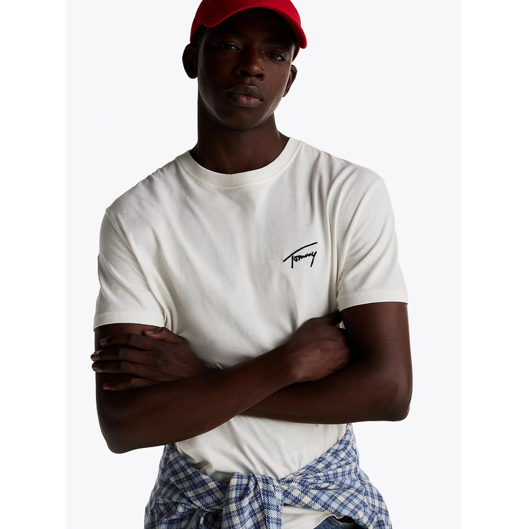 CAMISETA HOMBRE TOMMY JEANS LOGO FIRMA BORDADO FIT REGULAR