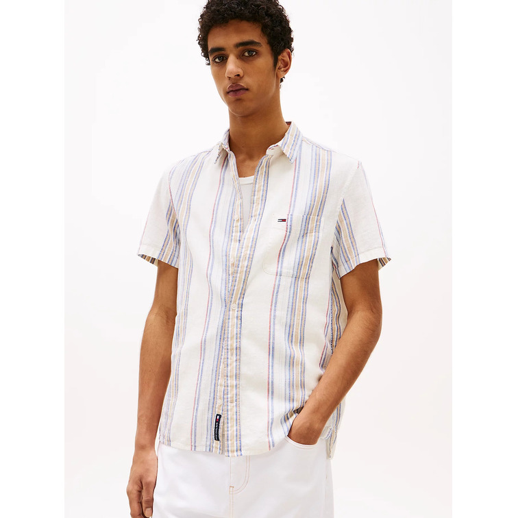 CAMISA MANGA CORTA HOMBRE TOMMY JEANS ESTAMPADO DE RAYAS