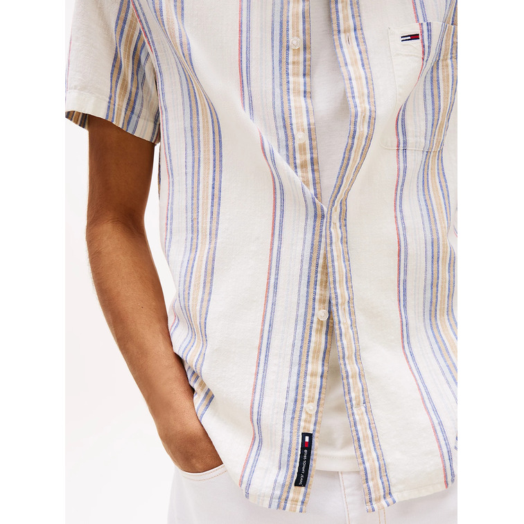 CAMISA MANGA CORTA HOMBRE TOMMY JEANS ESTAMPADO DE RAYAS