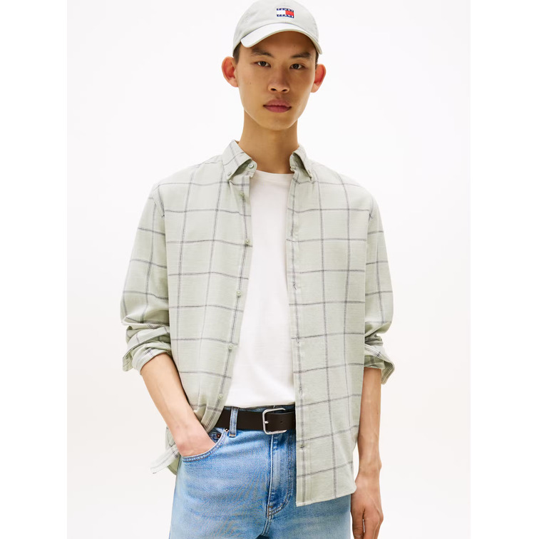 HOMBRE TJM ESSNTL TWILL CHECK REG SHI M1C