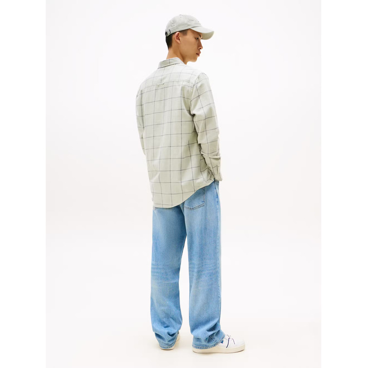 HOMBRE TJM ESSNTL TWILL CHECK REG SHI M1C