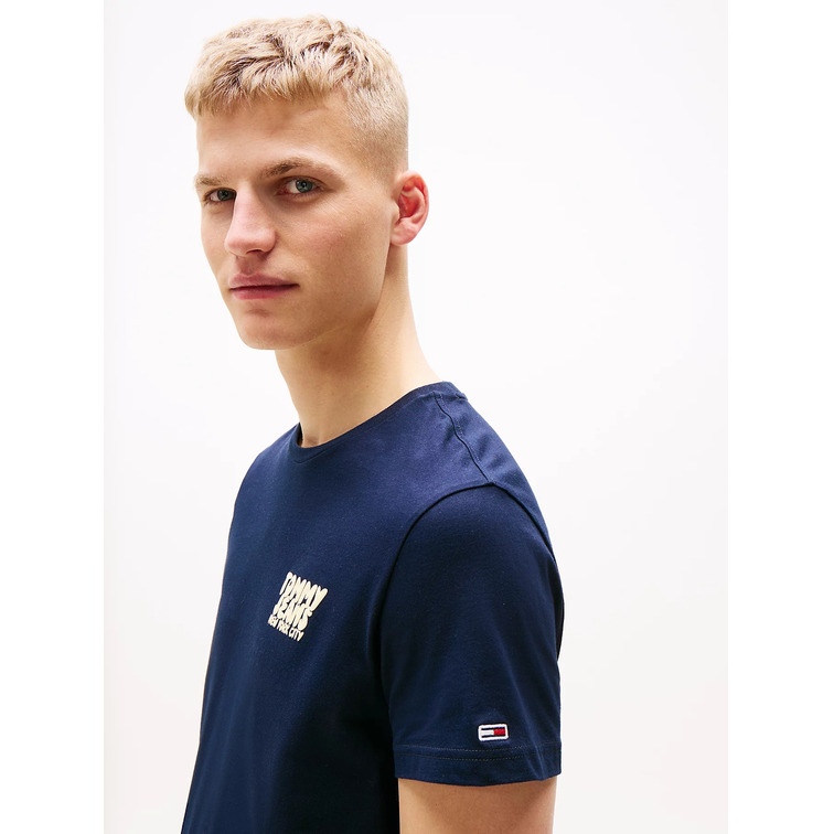 CAMISETA HOMBRE TOMMY JEANS LOGO BURBUJA FIT SLIM