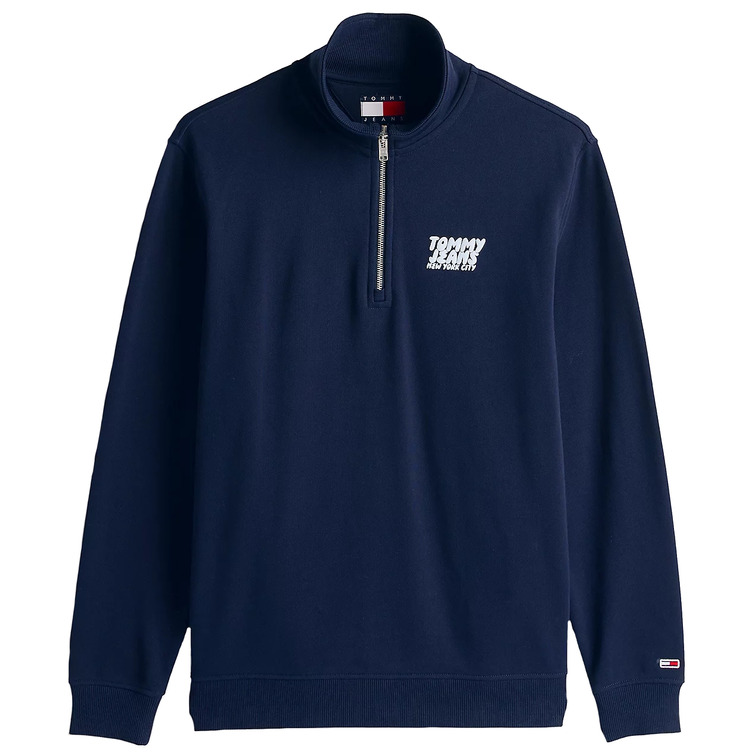 SUDADERA HOMBRE TOMMY JEANS LOGO BURBUJA MEDIA CREMALLERA
