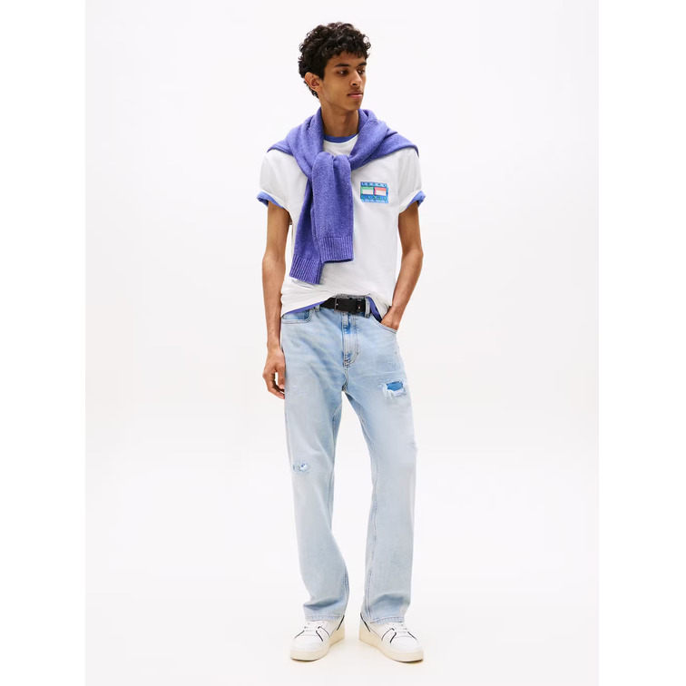 HOMBRE TJM REG DNA FLAG PLAY TEE EXT YBL