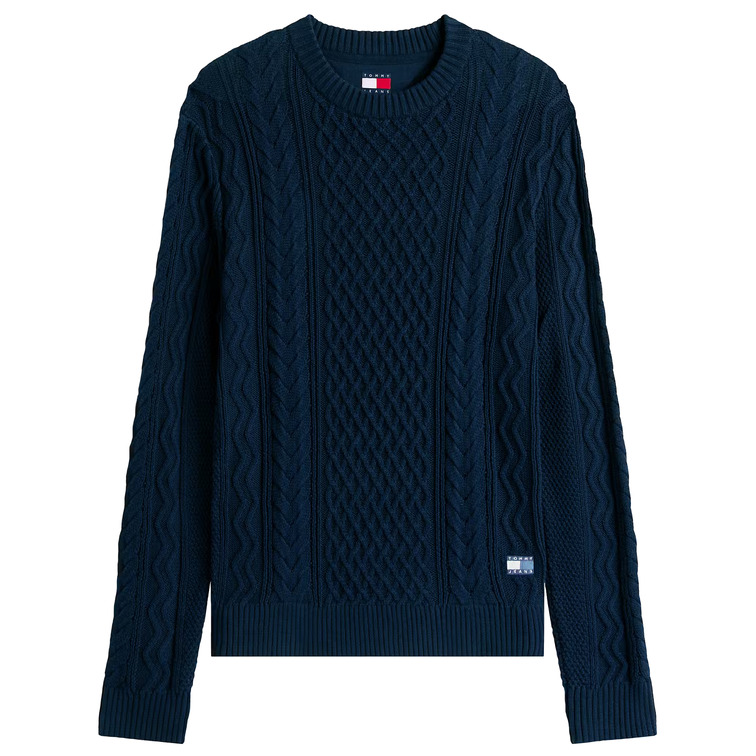 HOMBRE TJM SLM BADGE CABLE KNIT SWEAT 0GY