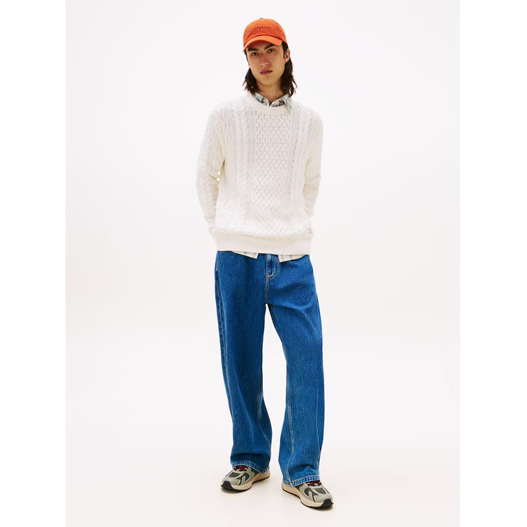 HOMBRE TJM SLM BADGE CABLE KNIT SWEAT 0K4