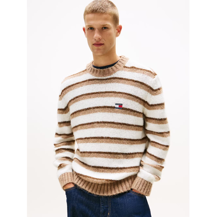 JERSEY HOMBRE  TOMMY HILFIGER TJM REG BRSHD STRPE BADGE SWEA