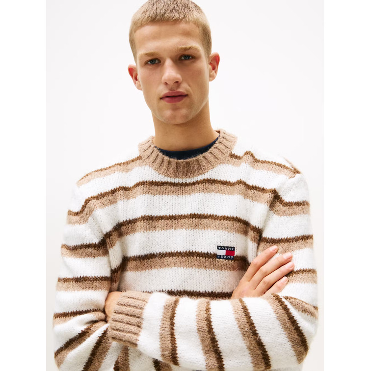 JERSEY HOMBRE  TOMMY HILFIGER TJM REG BRSHD STRPE BADGE SWEA