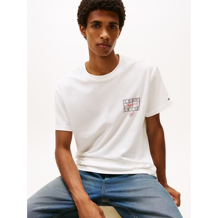 CAMISETA HOMBRE  TOMMY HILFIGER TJM REG SIGN SPRAY SS T EXT