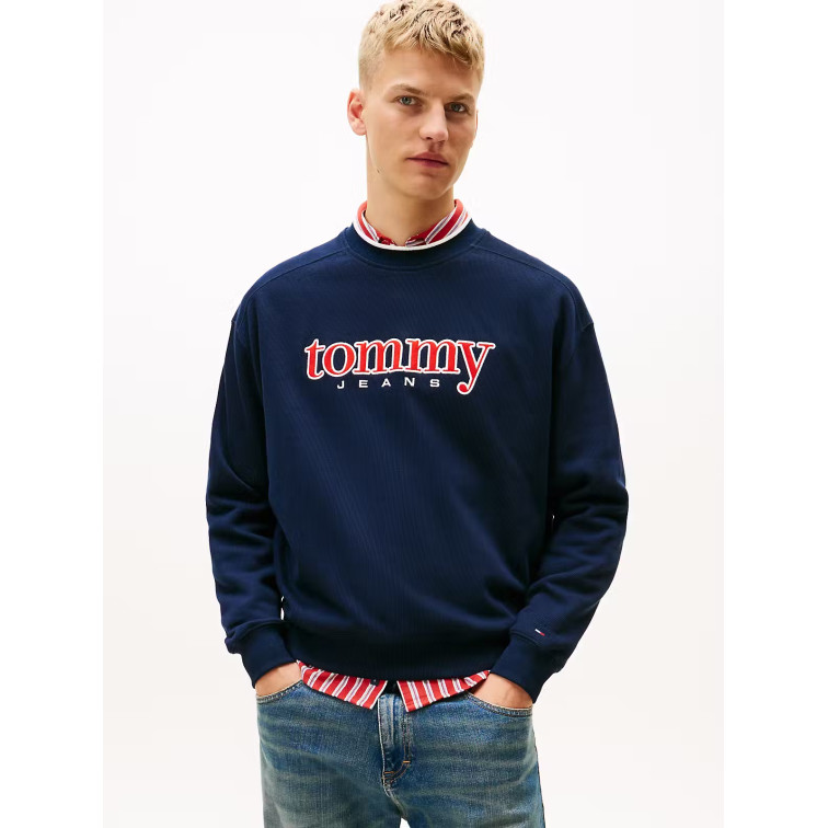 SUDADERA HOMBRE  TOMMY HILFIGER TJM 90S TEXTURE GRAPHIC CREW