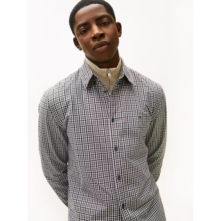 CAMISA HOMBRE  TOMMY HILFIGER TJM REG POPLIN PATTERN SHIRT