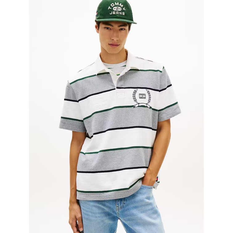 POLO HOMBRE  TOMMY HILFIGER TJM RLX SS STRIPE  SS RUGBY EX