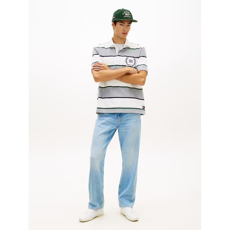 POLO HOMBRE  TOMMY HILFIGER TJM RLX SS STRIPE  SS RUGBY EX