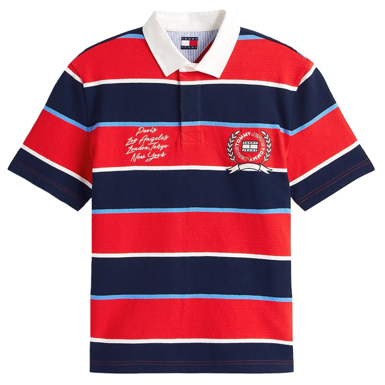 POLO HOMBRE  TOMMY HILFIGER TJM RLX SS STRIPE  SS RUGBY EX