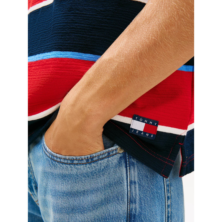 POLO HOMBRE  TOMMY HILFIGER TJM RLX SS STRIPE  SS RUGBY EX