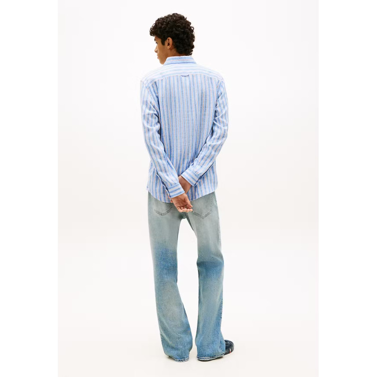 CAMISA HOMBRE  TOMMY HILFIGER TJM REG LINEN MX STRP SHIRT EX