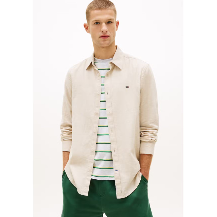 CAMISA HOMBRE  TOMMY HILFIGER TJM REG LINEN BLEND SHIRT EXT