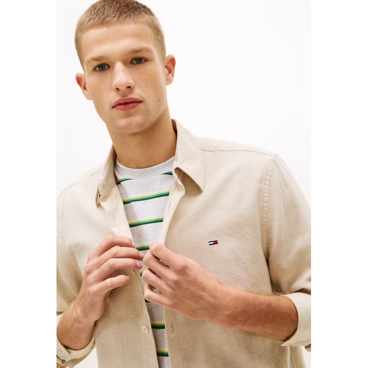 CAMISA HOMBRE  TOMMY HILFIGER TJM REG LINEN BLEND SHIRT EXT