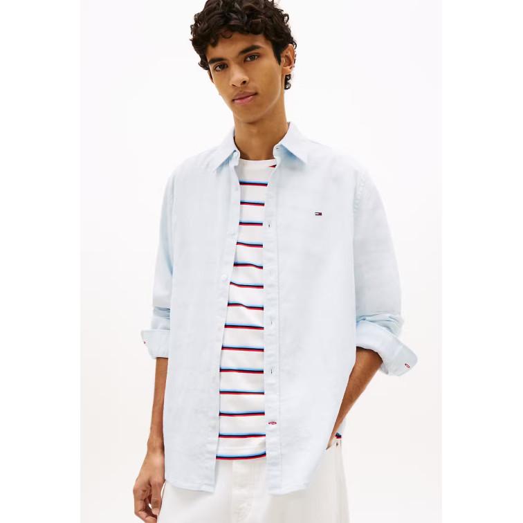 CAMISA HOMBRE  TOMMY HILFIGER TJM REG LINEN BLEND SHIRT EXT