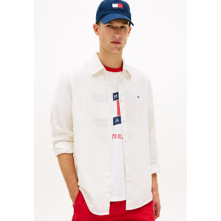 CAMISA HOMBRE  TOMMY HILFIGER TJM REG LINEN BLEND SHIRT EXT