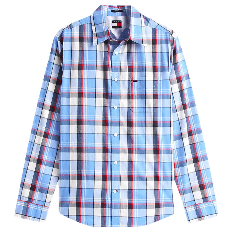 CAMISA HOMBRE  TOMMY HILFIGER TJM REG CHECK POPLIN SHIRT