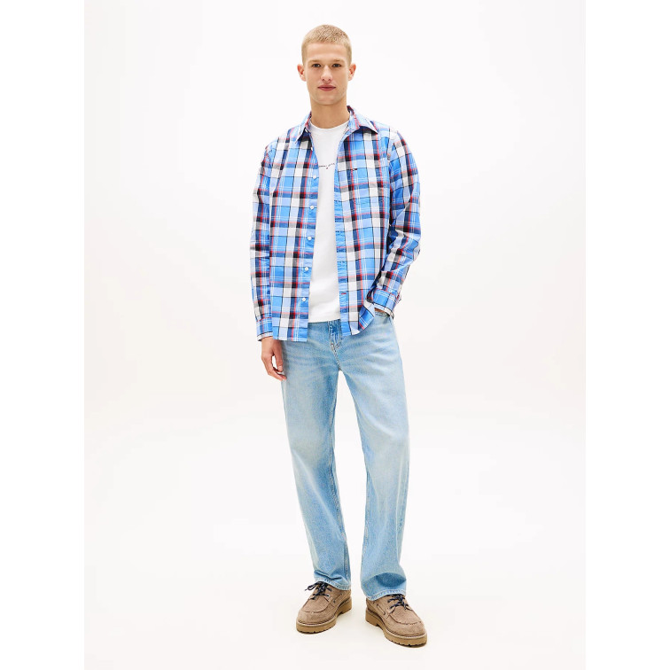 CAMISA HOMBRE  TOMMY HILFIGER TJM REG CHECK POPLIN SHIRT