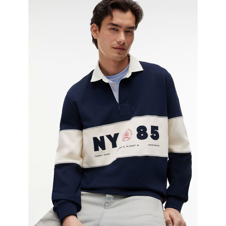 POLO HOMBRE  TOMMY HILFIGER TJM RLX PANEL RUGBY