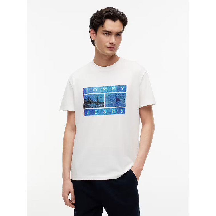 CAMISETA HOMBRE  TOMMY HILFIGER TJM REG PHOTO FLAG SS TEE