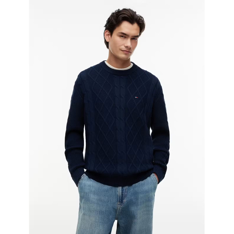 JERSEY HOMBRE  TOMMY HILFIGER TJM REG CLASSIC FLAG CABLE SWT