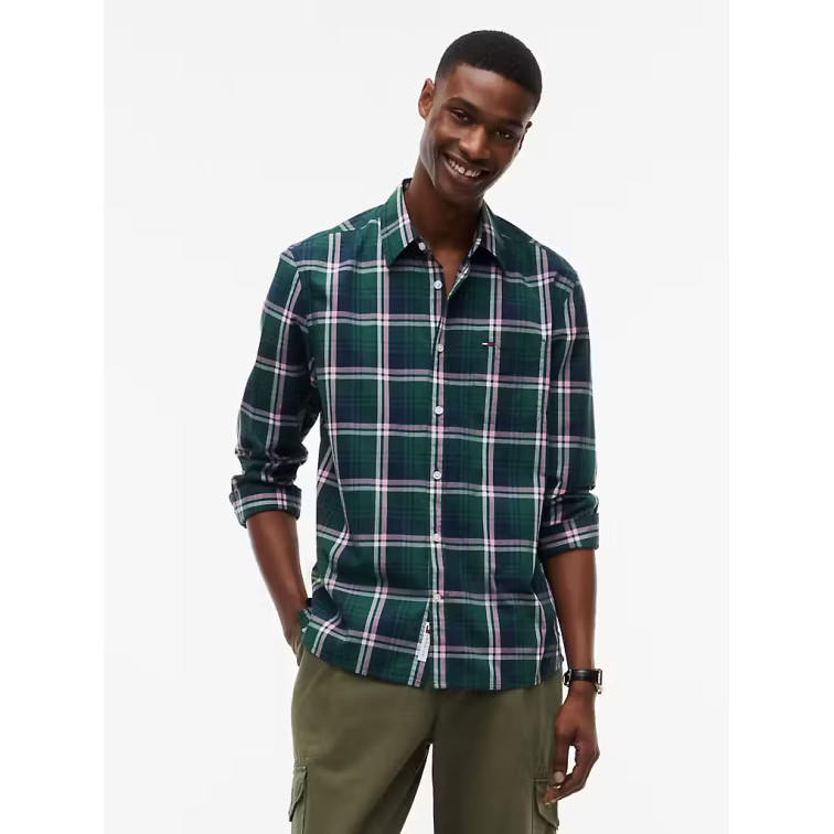 CAMISA HOMBRE  TOMMY HILFIGER TJM REG POPLIN PATTERN SHIRT